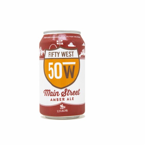 Fifty West Brewing Main Street Amber Ale Beer Perspective: right