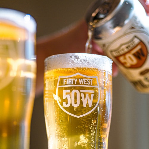 Fifty West Brewing Pilsner Perspective: right
