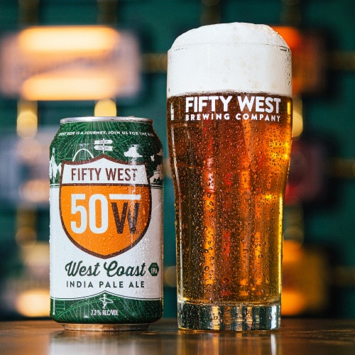Fifty West Brewing West Coast IPA Perspective: right