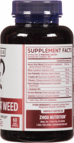 Zhou® Horny Goat Weed Vitamin Supplements Perspective: right