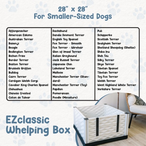 EZwhelp EZclassic 28 x28 Puppy Dog Whelping Box Playpen w/Rails & Liner, Black Perspective: right
