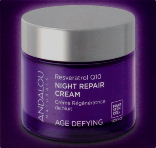 Andalou Naturals Age Defying Resveratrol Q10 Age Defying Night Repair Cream Perspective: right
