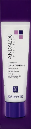 Andalou Naturals Ultra Sheer Daily Defense Facial Lotion SPF 18 Perspective: right