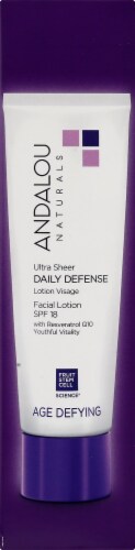 Andalou Naturals Ultra Sheer Daily Defense Facial Lotion SPF 18 Perspective: right