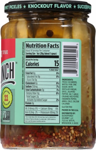 Suckerpunch Gourmet 3-Pepper Fire Pickle Spears Perspective: right