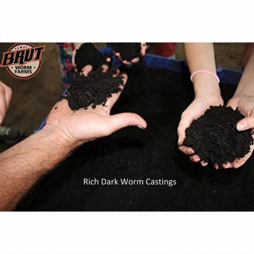 Brut Worm Farm All Natural Organic Worm Castings Soil Builder, 30 Pound Bag Perspective: right