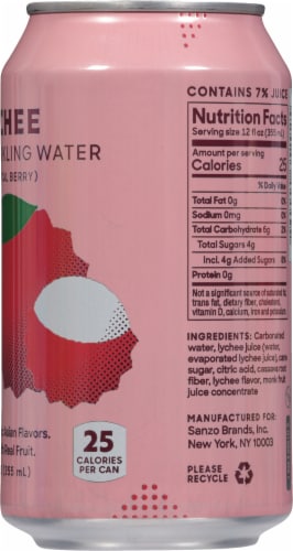 Sanzo Lychee (Berry) Sparkling Water Can Perspective: right