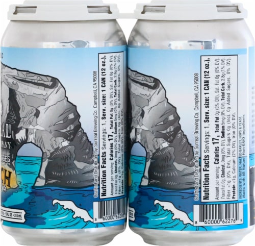 Surreal Brewing Company Natural Bridges Kolsch Style Flavored Hard Beverage Perspective: right