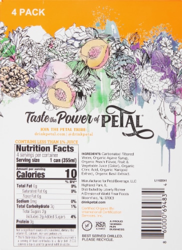 Petal Peach Marigold Sparkling Water Perspective: right