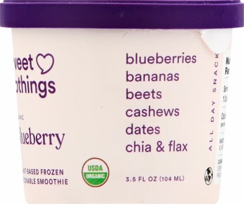 Sweet Nothings Spoonable Smoothie Plant Based Blueberry Frozen Snack Cup Perspective: right