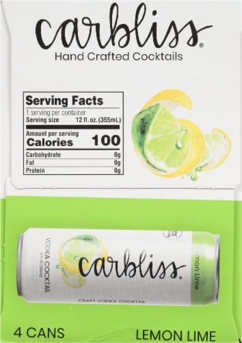 Carbliss® Lemon Lime Vodka Cocktail Perspective: right