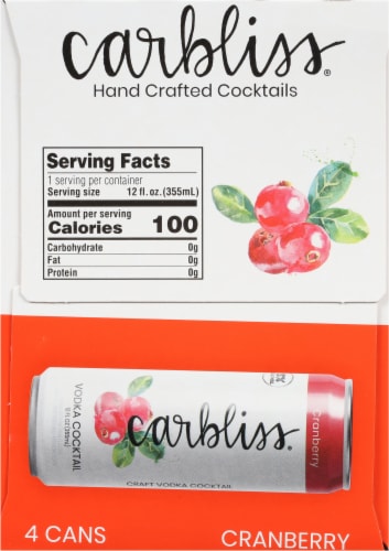 Carbliss® Cranberry Vodka Cocktail Perspective: right