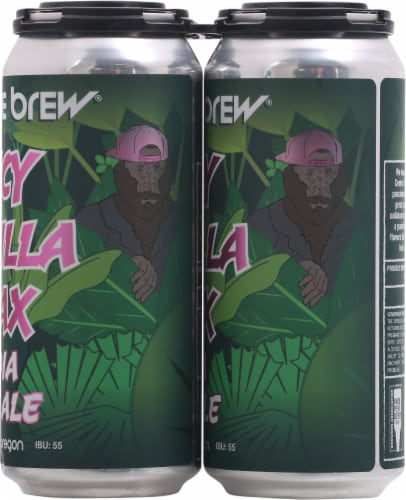 Wild Ride Brewing® Juicy Gorilla Snax India Pale Ale Beer Perspective: right
