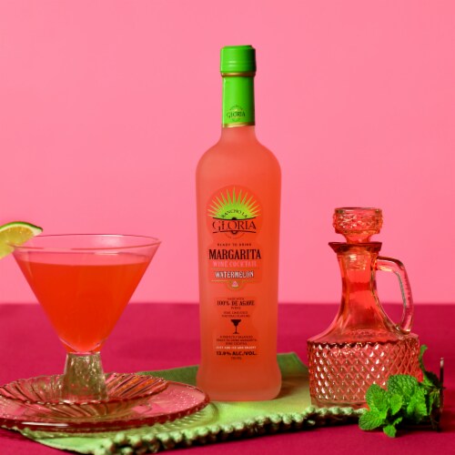 Rancho La Gloria Watermelon Margarita Wine Ready to Drink Cocktail Perspective: right