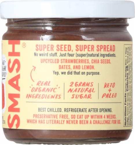 Chia Smash Strawberry Superfood Fruit Spread Perspective: right