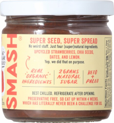Chia Smash Strawberry Superfood Fruit Spread Perspective: right