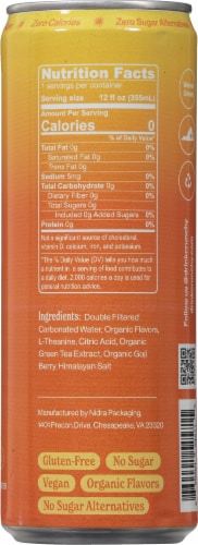 Crunchy Hydration Mango Sparkling Herbal Water Can Perspective: right
