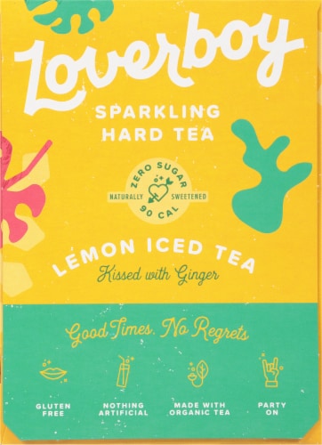 Loverboy Lemon Iced Tea Craft Sparkling Hard Tea Perspective: right