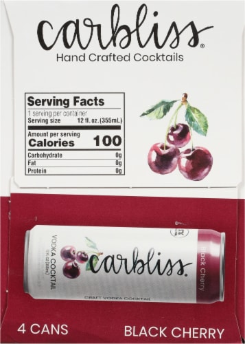 Carbliss® Black Cherry Vodka Cocktails Perspective: right