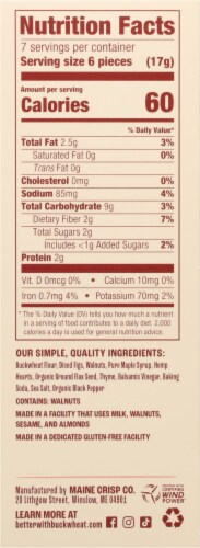 Maine Crisp Savory Fig & Thyme Buckwheat Crisps Perspective: right