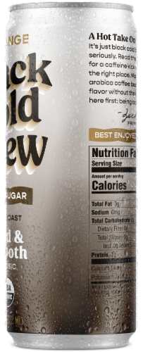 NuRange Coffee Zero Sugar Black Cold Brew Perspective: right