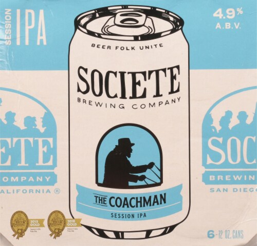 Societe Brewing Company The Coachman Session IPA Beer Perspective: right