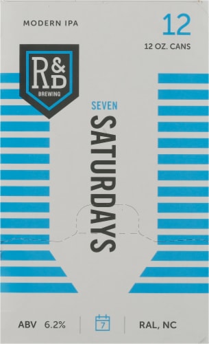 R&D Brewing Seven Saturdays Modern IPA Perspective: right