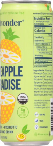 Wildwonder® Pineapple Paradise Prebiotic + Probiotic Sparkling Drink Perspective: right