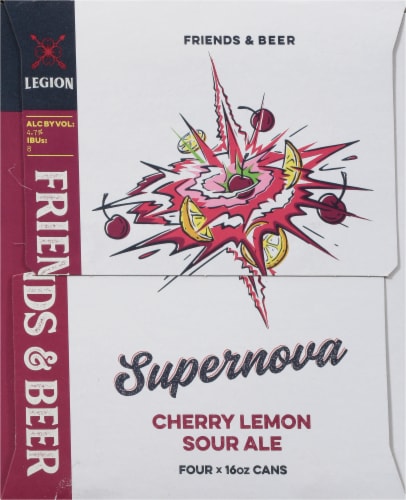 Legion Brewing Supernova Cherry Lemon Sour Ale Perspective: right
