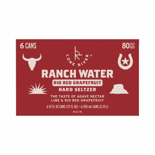 Lone River Ranch Water Rio Red Grapefruit Hard Seltzer Perspective: right