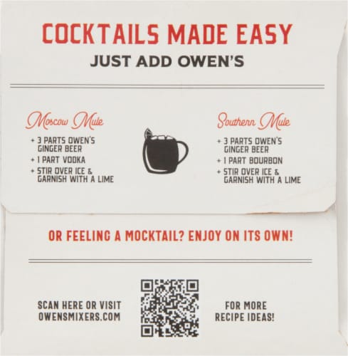Owen's Ginger Beer Non-Alcoholic Cocktail Mixers Perspective: right