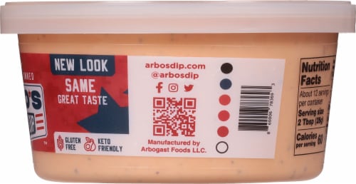 Arbo's Cheese Dip® Spicy Original Yellow Cheese Dip Perspective: right
