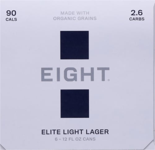 Eight® Elite Light Lager Beer Perspective: right