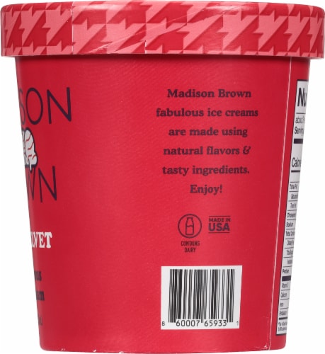 Madison Brown Red Velvet Ice Cream Pint Perspective: right