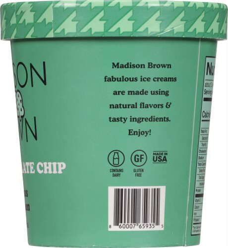 Madison Brown Mint Chocolate Chip Ice Cream Pint Perspective: right