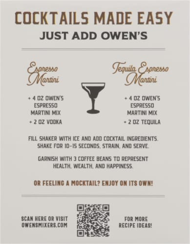 Owen's Nitro Infused Dairy Free Espresso Mixers Perspective: right