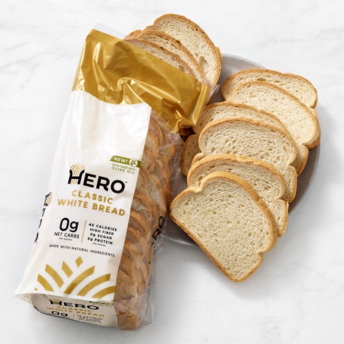 Hero Bread™ 0g Net Carb Classic White Sandwich Bread Delicious Keto Friendly Bread Perspective: right