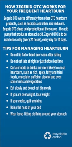 Zegerid OTC® Heartburn & Acid Reducer Tablets Perspective: right