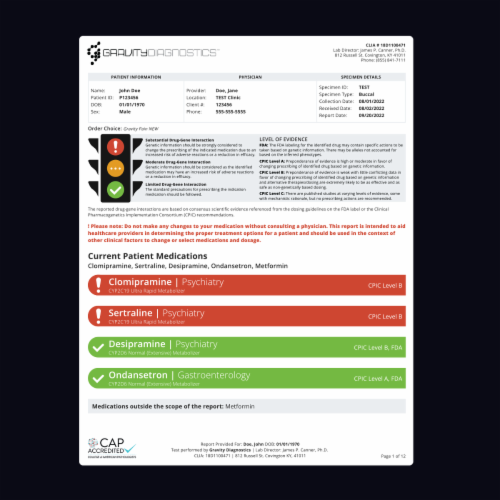 Gravity Plus Pharmacogenetics At Home PGx Test kit by Gravity+ Perspective: right