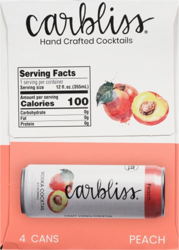 Carbliss® Peach Vodka Cocktail Perspective: right