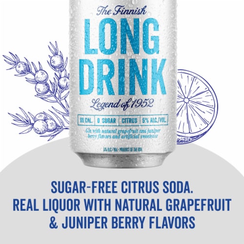 The Finnish Long Drink Zero Soda Cocktail Can Perspective: right