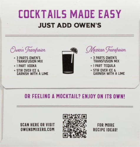 Owens Grape Juice & Ginger Ale Transfusion Mix Perspective: right
