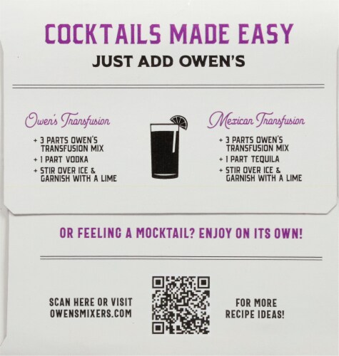 Owens Grape Juice & Ginger Ale Transfusion Mix Perspective: right