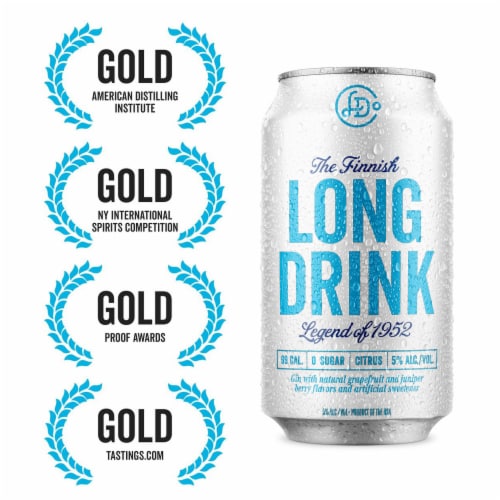 The Finnish Long Drink Zero Cocktail Can Perspective: right