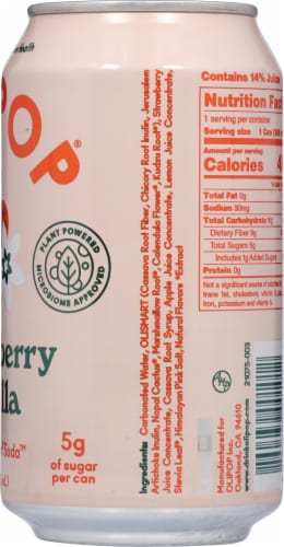 Olipop® Strawberry Vanilla Soda Can Perspective: right