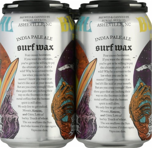 Burial Beer Co. Surf Wax IPA Beer Perspective: right