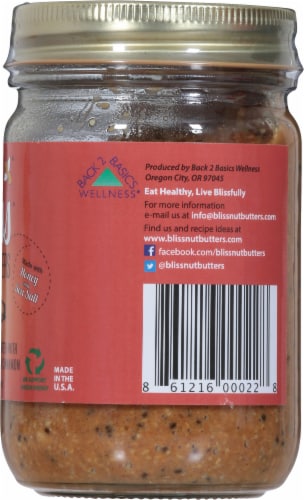 Bliss All Natural Honey & Sea Salt Peanut Butter With Chia Seeds And Saigon Cinnamon Perspective: right