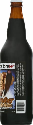 Crux Fermentation Project Wild Ride Nut Crusher Peanut Butter Porter Beer Single Bottle Perspective: right
