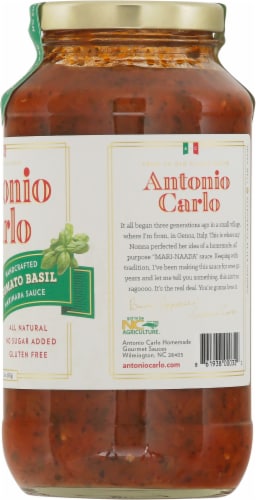 Antonia Carlo Handcrafted Tomato Basil Marinara Sauce Perspective: right