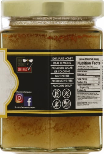 Heaven's Honey Natural Lemon Honey Perspective: right